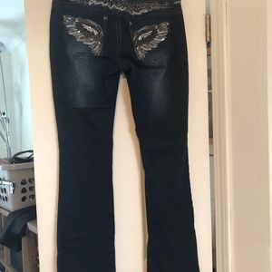 Dark denim jeans